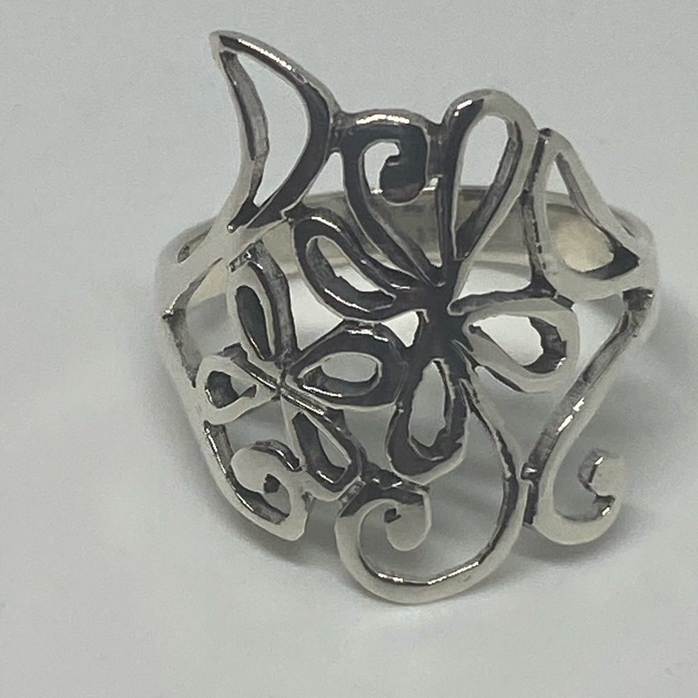 Sterling Silver Abstract Ring - image 1